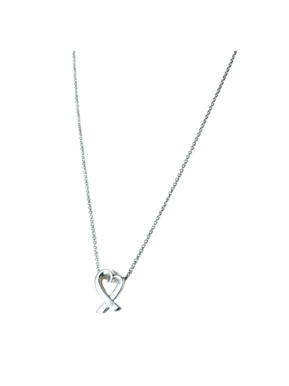Tiffany & Co. Paloma Picasso Loving Heart Sterling Silver Necklace